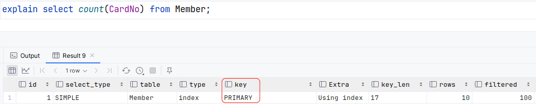 count-(primary-key-field)-with-clustered-index